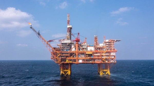 我國首個海上CCUS項目設(shè)施恩平15-1平臺。受訪者供圖